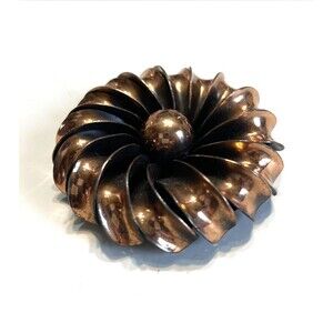 Vintage Copper Flower Pendant